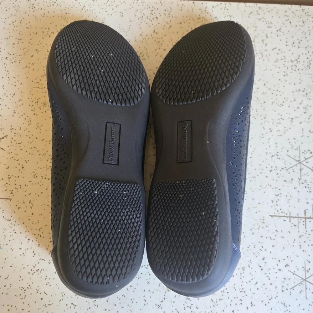 Croft & Barrow Navy Blue Ortholite Perforated Flats, 7M